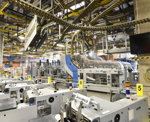 Interior view of a manufacturing plant
